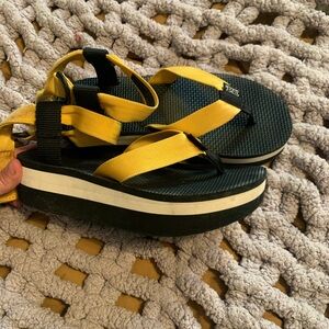 Teva yellow sandals